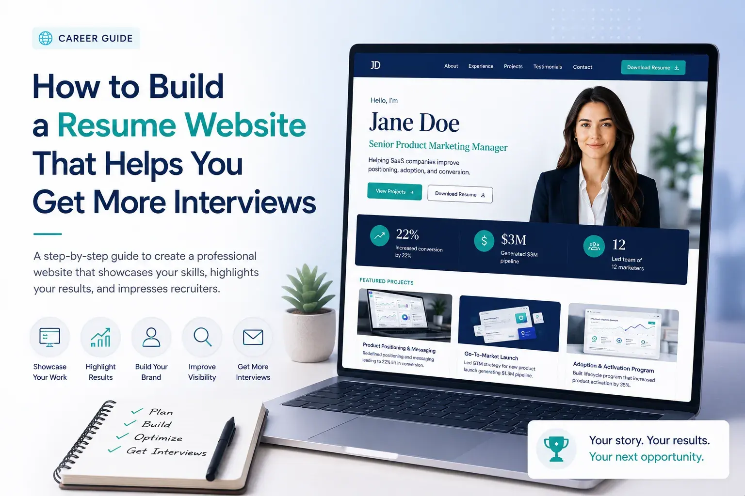 Cómo crear un sitio web de currículum que te ayude a conseguir más entrevistas