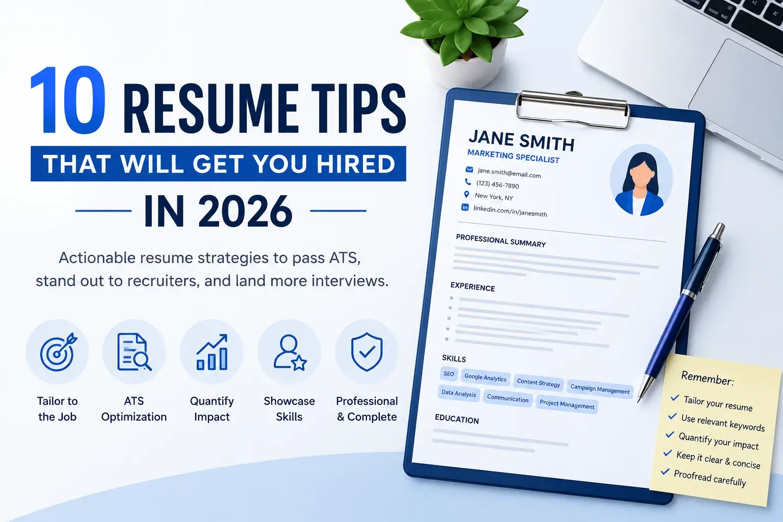 10 Resume Tips That Will Get You Hired in 2026