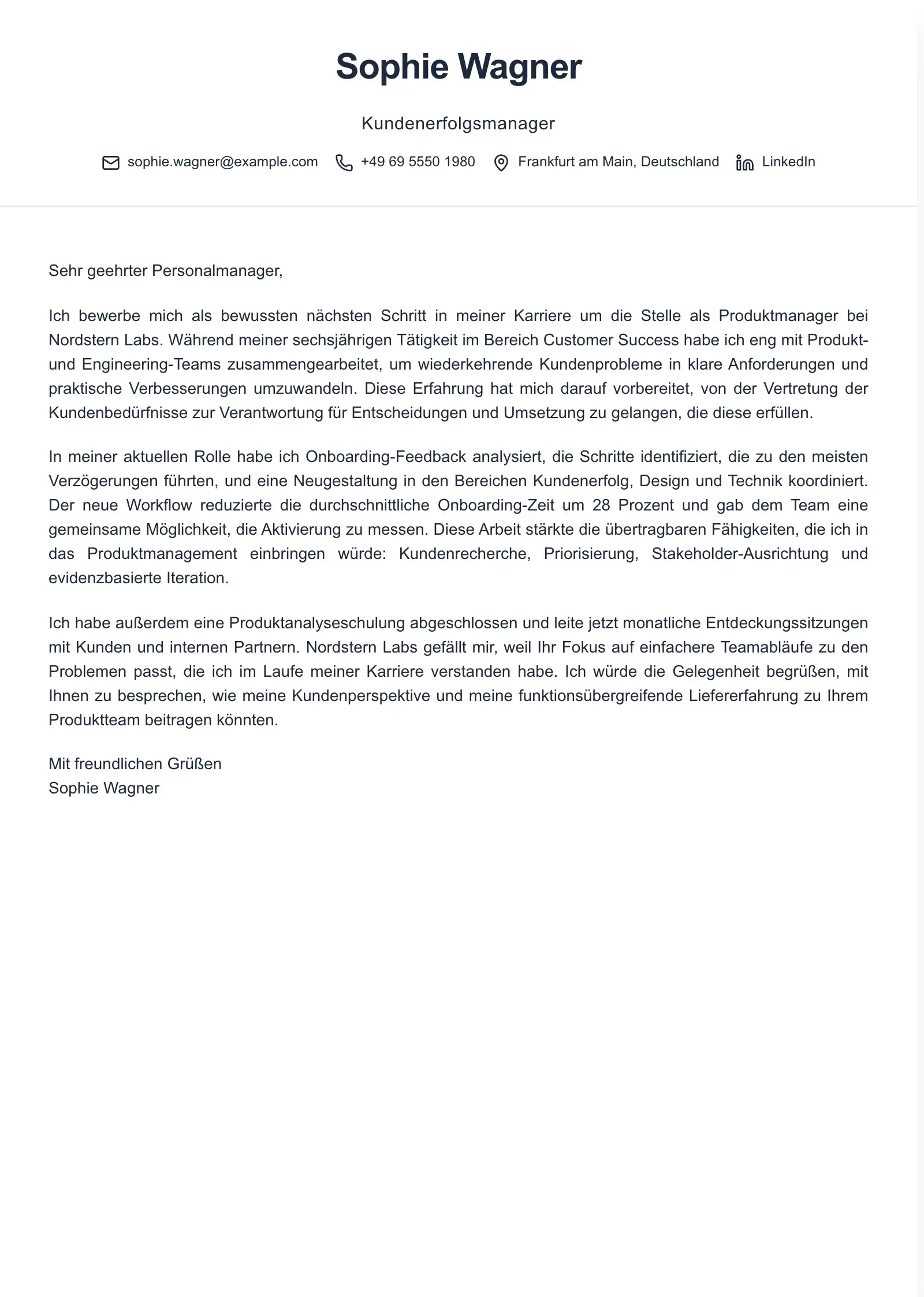 Nutzen Sie diese Anschreiben-Vorlage für einen Berufswechsel
