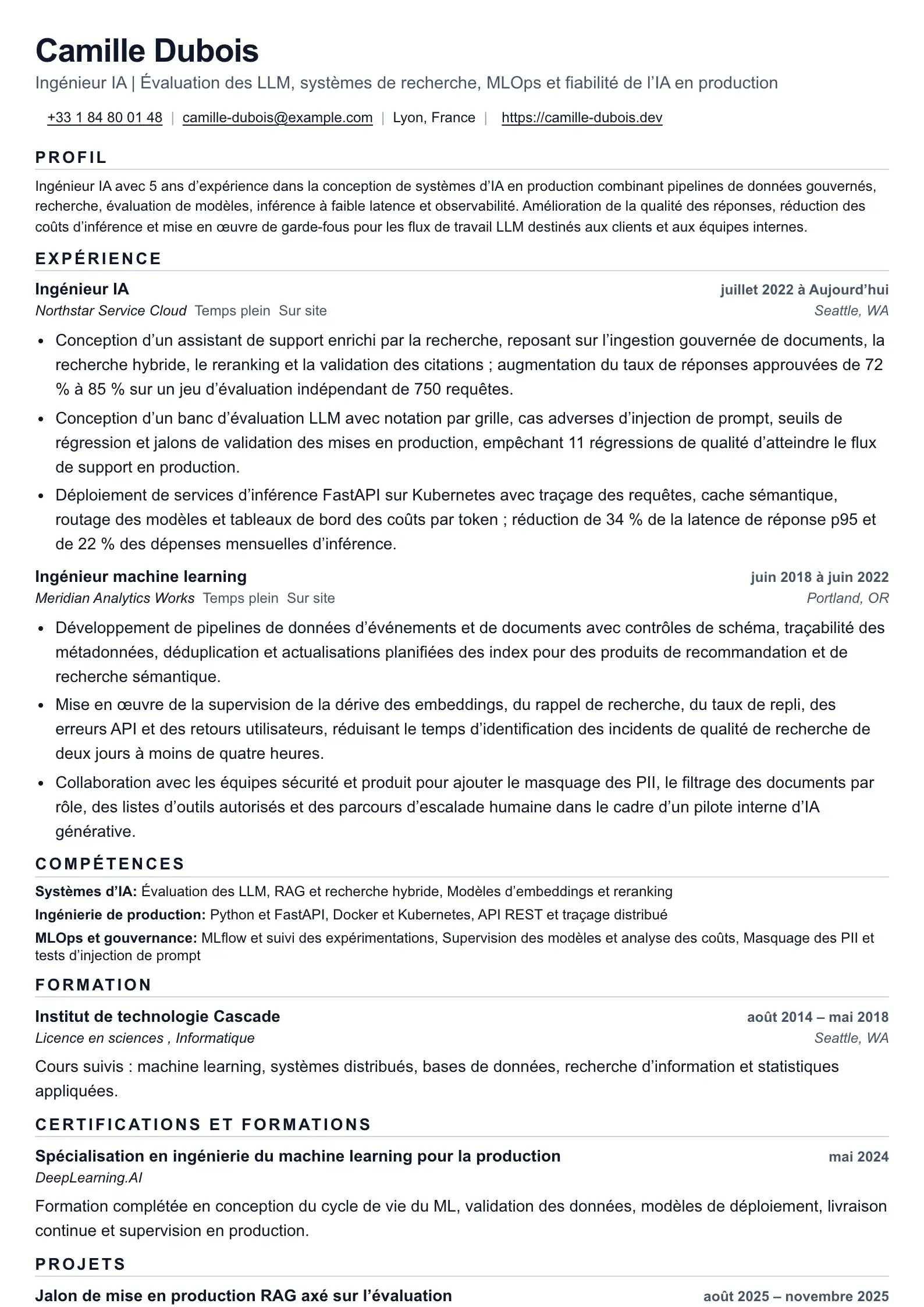 CV Atlas d’ingénieur IA