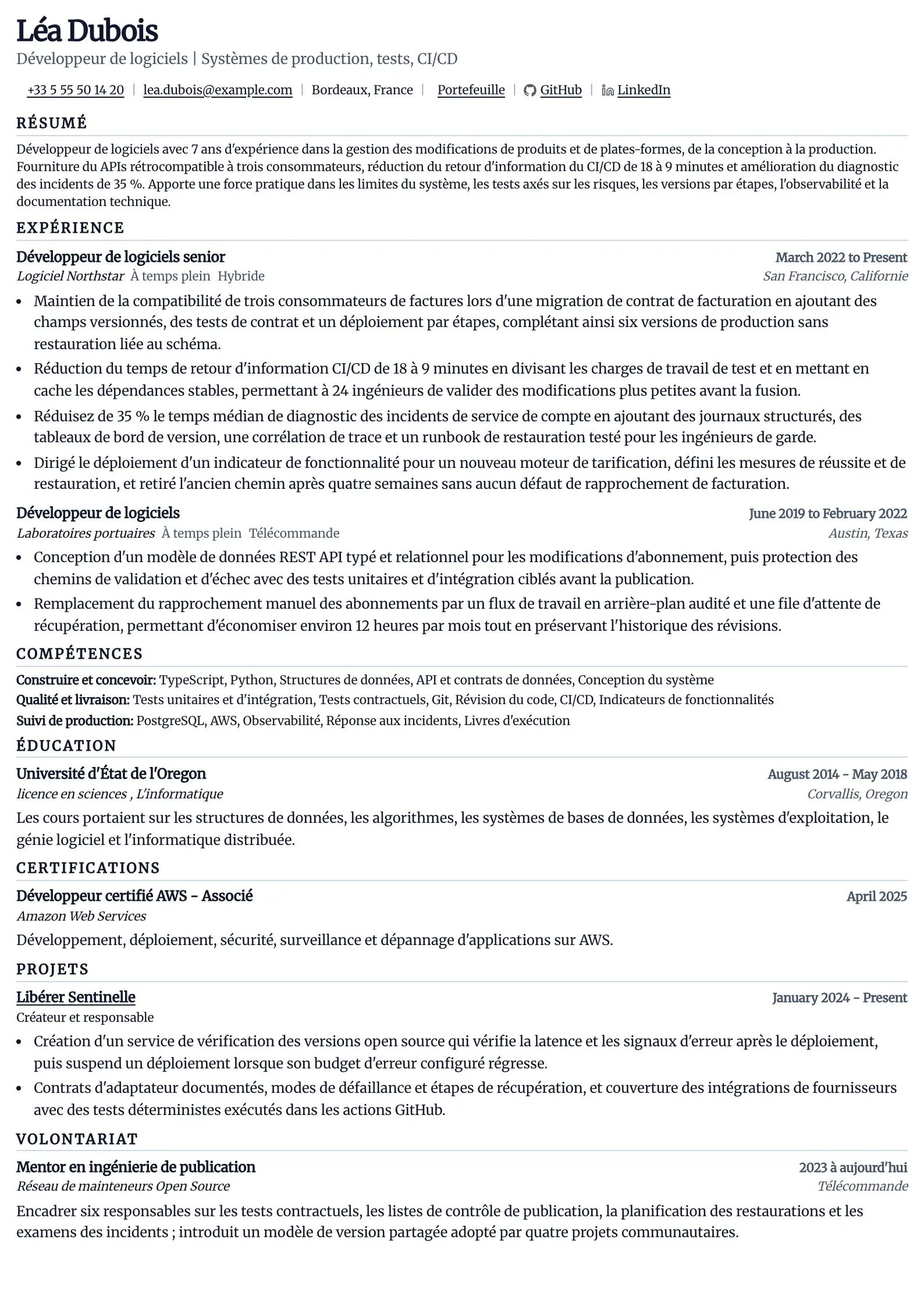 Utilisez ce modèle de CV pour vos candidatures de développeur logiciel
