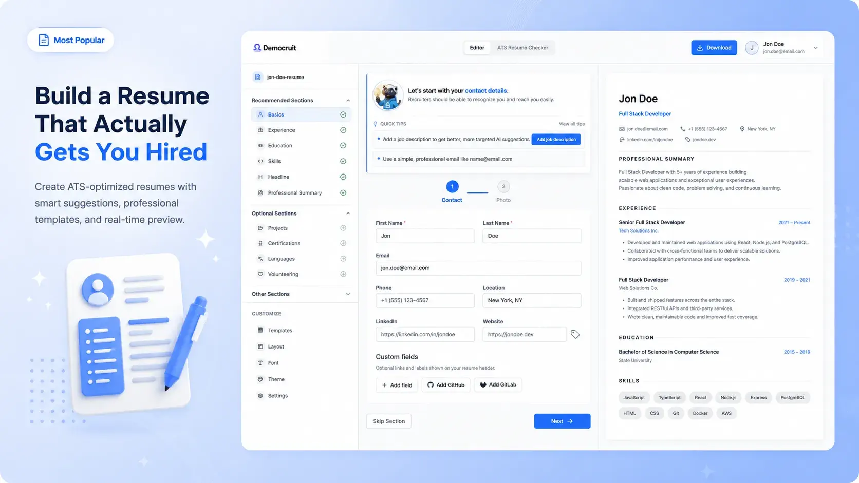 لقطة شاشة لـ Resume Builder