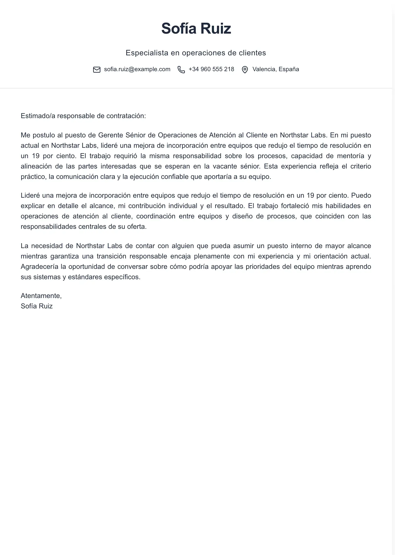 Usa esta plantilla para una candidatura interna