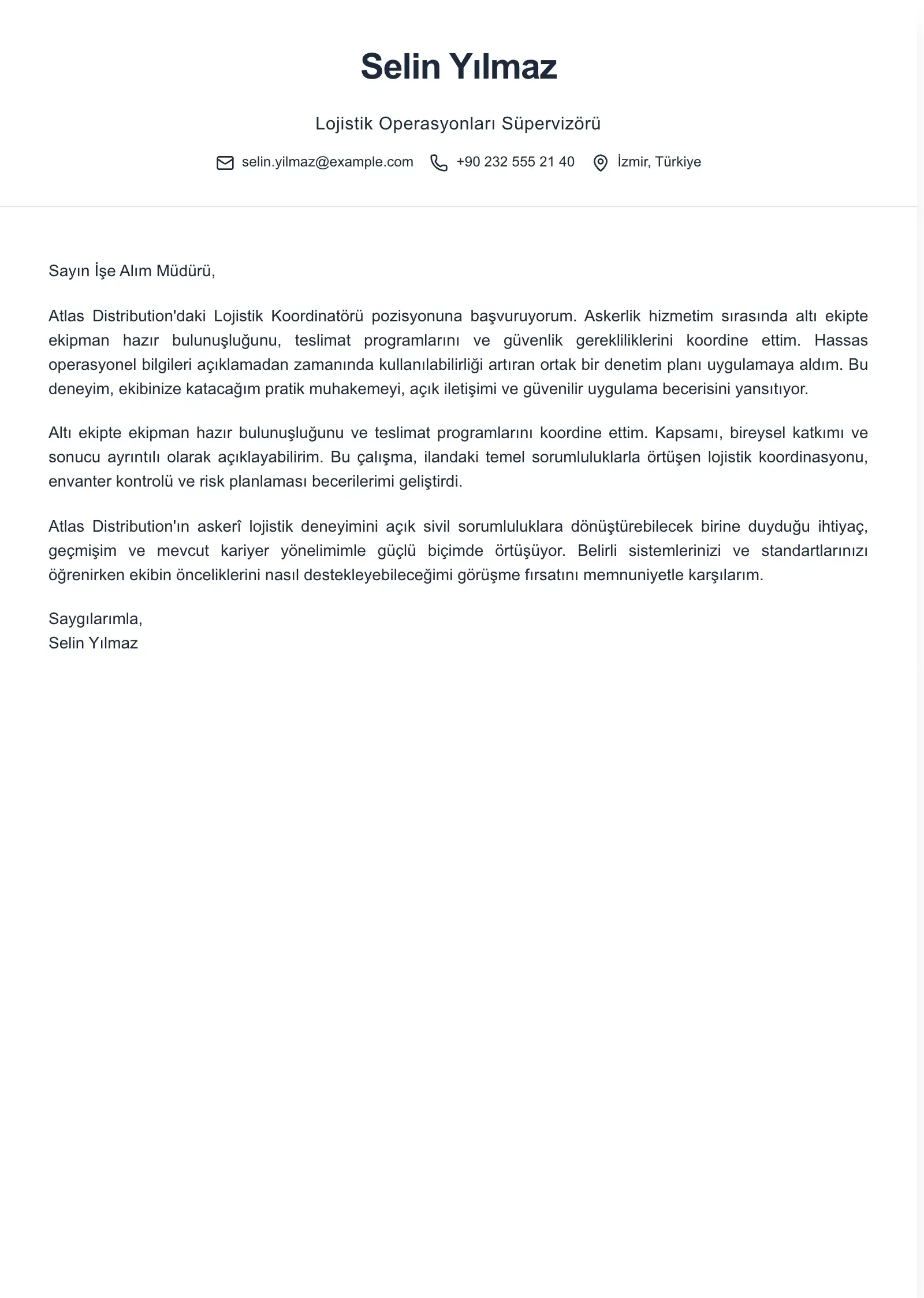 Askeri deneyimi çevirmek için bu şablonu kullanın