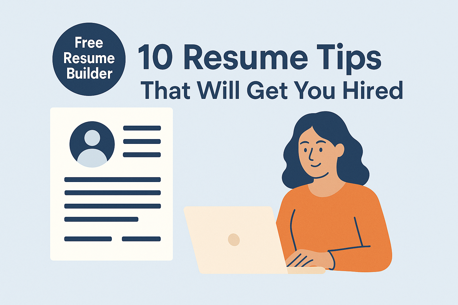 10 Resume Tips That Will Get You Hired in 2025 — With a Free Resume Builder