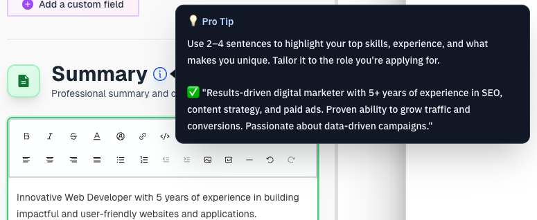 Built-In Pro Tips