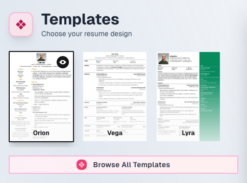 Professionally Designed Templates